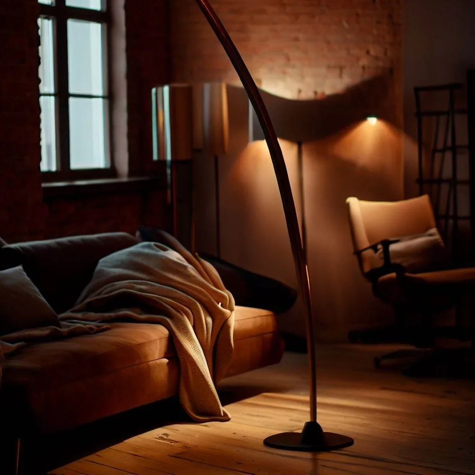 Lampa stojąca do salonu loft
