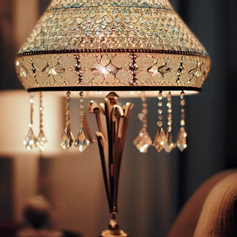 Lampa z kryształkami do salonu